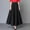 Black, variant on Women's Casual High Waist Loose Pleated Skirt A-Line Large Swing Plus Size