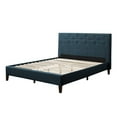 thumbnail image 1 of CorLiving Nova Ridge Upholstered Queen Size Platform Bed Frame with Slats and Headboard - No Box Spring Required, 1 of 9