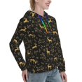 thumbnail image 6 of Wukai Christmas Gold Deers1 Print Womens Hoodies Fleece Sweatshirts Long Sleeve Sweaters Pullover Fall Outfits Winter Clothes-Large, 6 of 7
