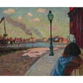 thumbnail image 2 of Armand Guillaumin 17x15 Gold Ornate Wood Frame and Double Matted Museum Art Print Titled - La Seine in Charenton (1875), 2 of 4