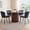 Blue chairs, variant on 47" Round Dining Table Set for 4, Modern Kitchen Table with 4 Upholstered Chairs, Two-Tone Spliced Wood Tabletop with Rounded Corners for Living Room
