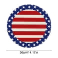 thumbnail image 3 of Linnome Heat Resistant Placemat 14.17 Inch Round Polyester for Independence Day Table Decoration Multicolor, 3 of 6