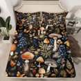 thumbnail image 2 of Homewish Sweet Blueberry Twin Sheet Sets,Wild Flower Mushroom Twin Fitted Sheet,Fungus Plant Flat Sheet For Men Women,Super Cozy Room Decor,3pcs, 2 of 7