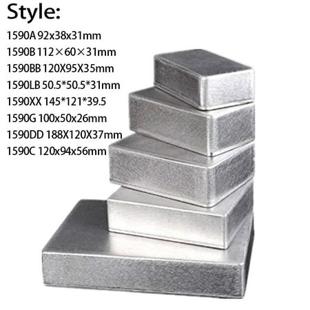 

BAMILL Effect Aluminum Box Metal Electric Case Instrument Silver Enclosure Project Box