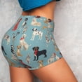thumbnail image 4 of Balery Animal Dog Pantalones cortos de entrenamiento estampados para mujer, sin costuras, ajustados, para gimnasio, yoga, correr, deportes, ejercicio activo, fitness.-Large, 4 of 8