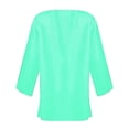 thumbnail image 4 of frariair Vintage Inspired 3/4 Sleeve Duster Coat With Flowy Silhouette Perfect For Beach Cover-Ups And Casual Chic Style Mint Green, 4 of 5