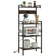thumbnail image 1 of Gymax Kitchen Bakers Rack w/ Power Outlet 4 Tiers Coffee Bar Table w/ 2 AC Outlets, 1 of 10