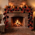 thumbnail image 3 of SLYNSHome Artificial Maple Leaf Garland Fall Foliage Vine,Hanging Leaves Decor For Table Runner Mantel Doorway Indoor Halloween Thanksgiving Harvest Season Decoration, 3 of 6