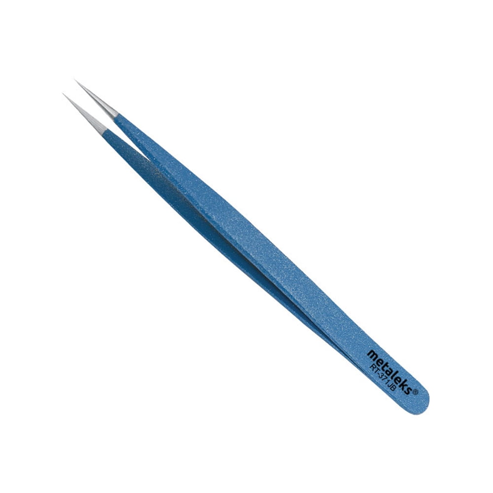 3 Pcs Kit of Eyelash Extension Tweezers In Blue Magnetic Kit - Made In Surgical Stainless Steel