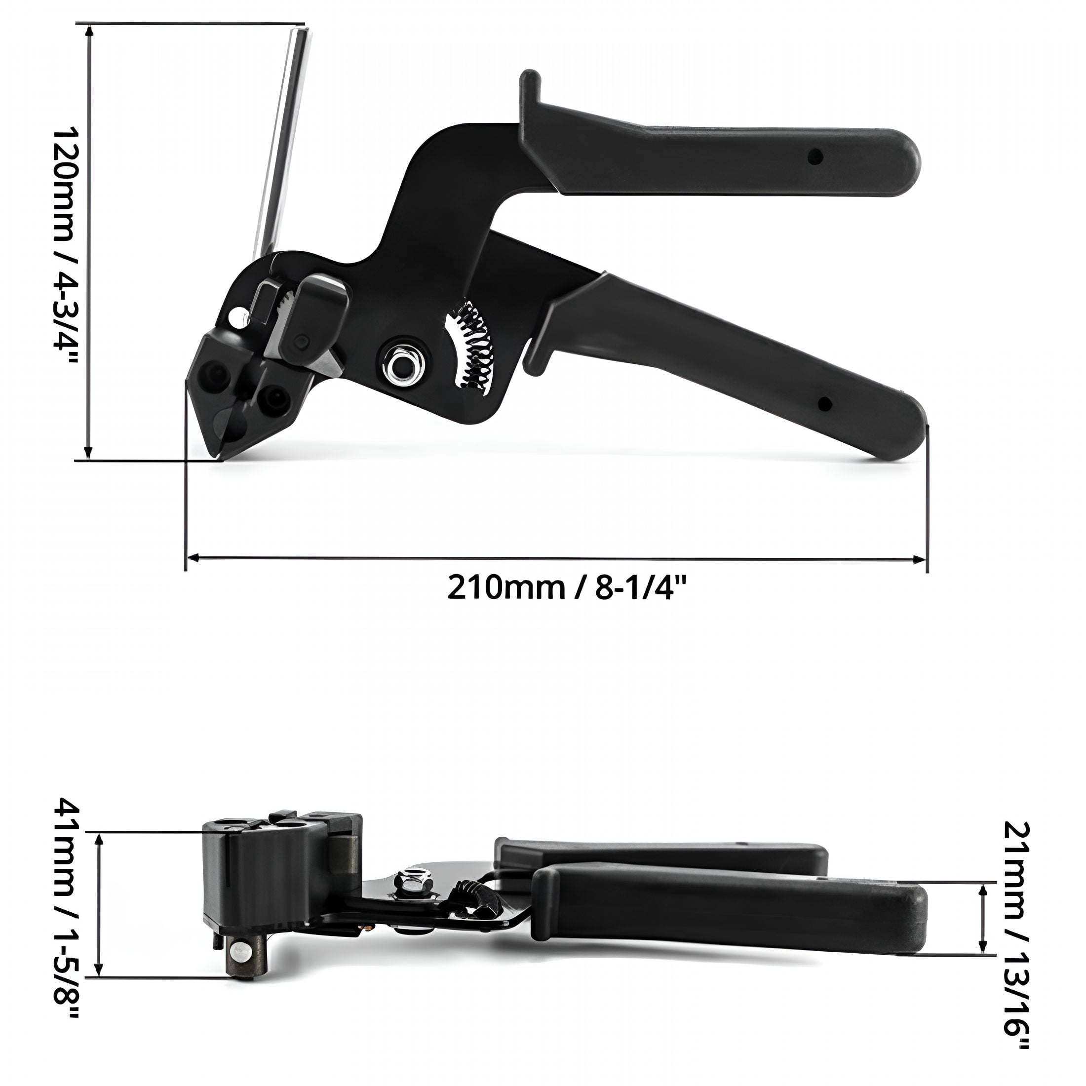 EXLEAF Metal Zip Tie Tool, Zip Tie Gun - Heavy Steel Cable Tie Tool, Stainless Steel Zip Tie Gun, Metal Tie Wrap Gun Kit, Duty Outdoor Adjustable Fastening Cutting Tie Tool
