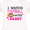 thumbnail image 4 of Inktastic I Watch Football with My Daddy Boys or Girls Long Sleeve Baby Bodysuit, 4 of 5