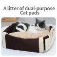 thumbnail image 4 of Hanpanda Four Seasons Portable Cat's House 16 Kinds Printings Semi-enclosed Pet Bed Cat 3d Plush Removable&Washable Villa Tent ShopWise Round, 4 of 22