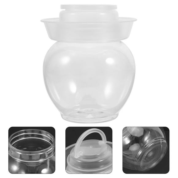 WEUVEB Traditional Sauerkraut Crock Pickle Jar Transparent PET 1Set