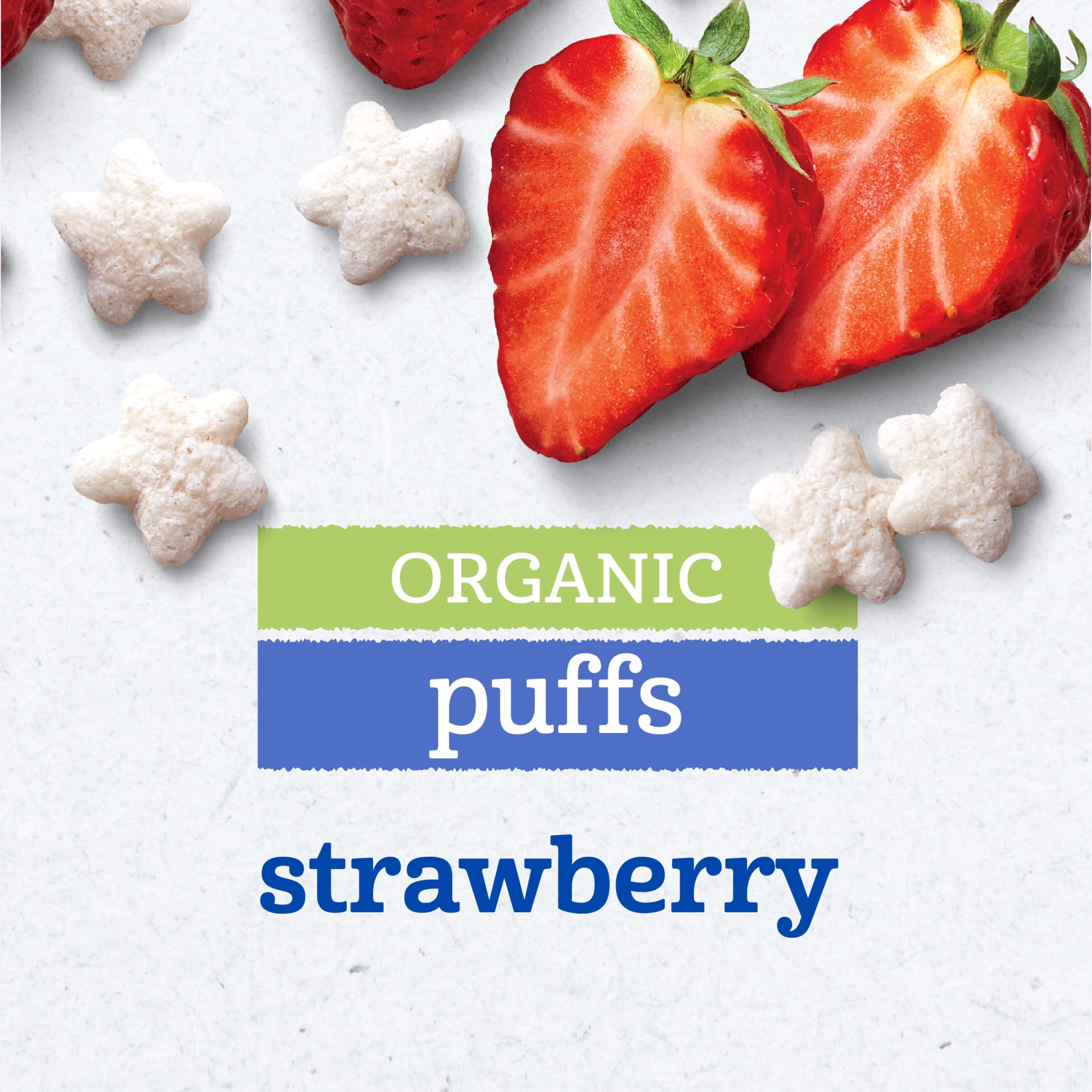 (2 pack) Gerber Stage 3 Baby Snacks, Organic Strawberry Puffs, Grain Snack, Baby Led Feeding 1.48 oz