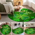 thumbnail image 5 of Round Rug 6Ft Washable Non-Slip, St. Patrick's Day Circle Area Rugs for Living Room Bedroom, Spring Green Lucky Grass Watercolor Indoor Floor Mats Carpet Runner for Home Decor Aesthetic, 5 of 8