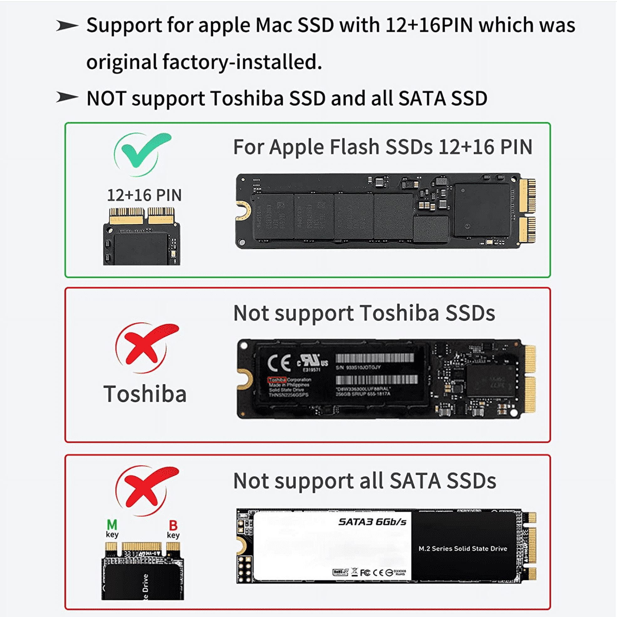 ACASIS 10Gbps to Mac SSD Enclosure for Apple MacBook Air Pro, iMac
