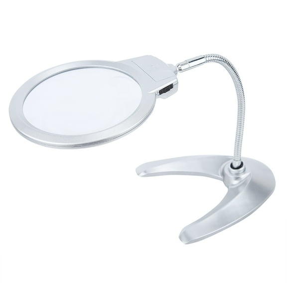 Versatile Magnifier, Flexible Gooseneck For Energy Saving LED Illuminated Magnifier With Adjustable Angle Lens