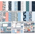 thumbnail image 2 of Inkdotpot Winter Theme Collection Double-Sided Scrapbook Paper Kit Cardstock 12"x12" Card Making Paper Pack With Sticker Sheet - 16 Pages - Blue, 2 of 4