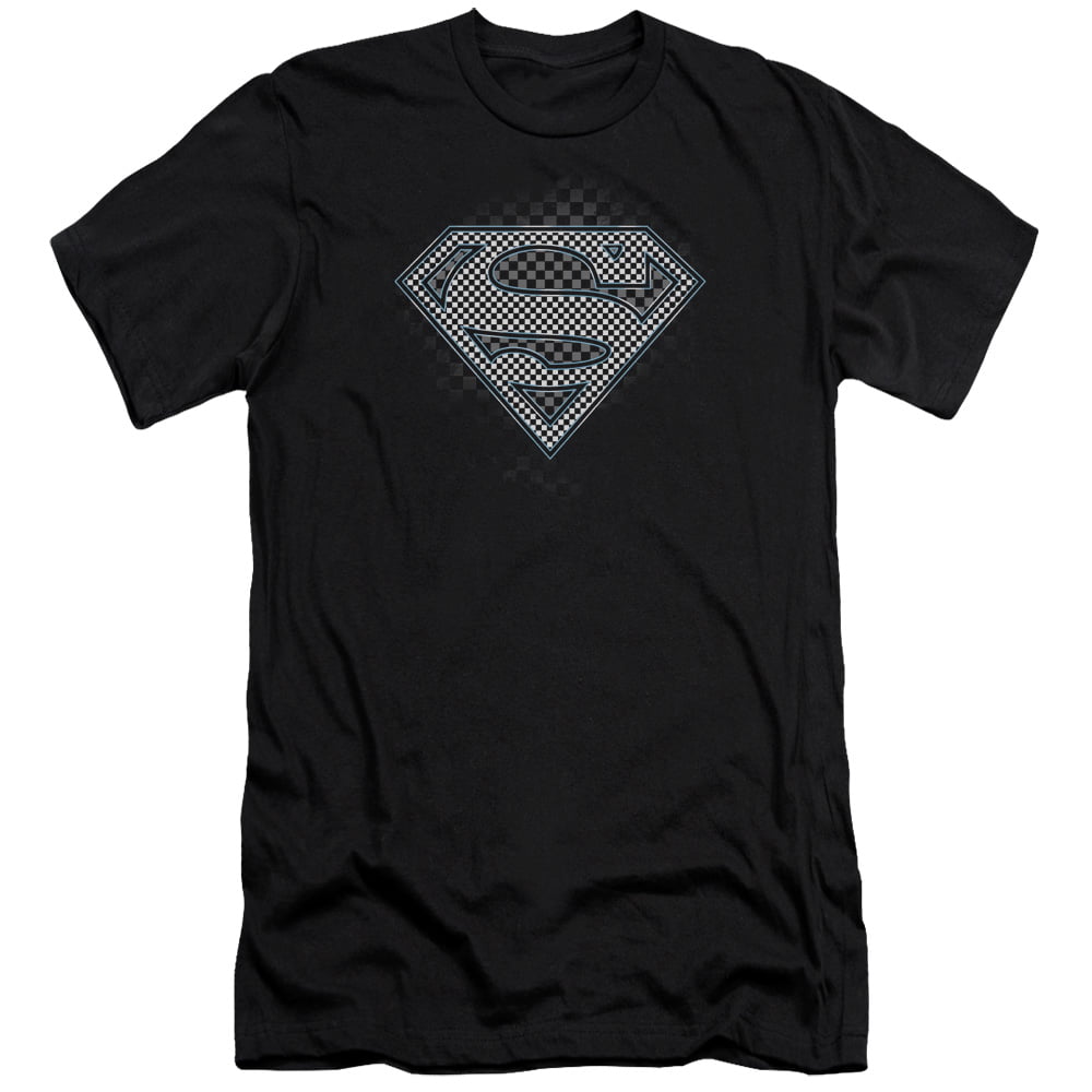 Superman CHECKERBOARD Licensed Adult T-Shirt All Sizes 