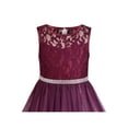 thumbnail image 4 of Girls Dress Flower Lace Top Burgundy Gradient Skirt Sleeveless 6 Years, 4 of 6