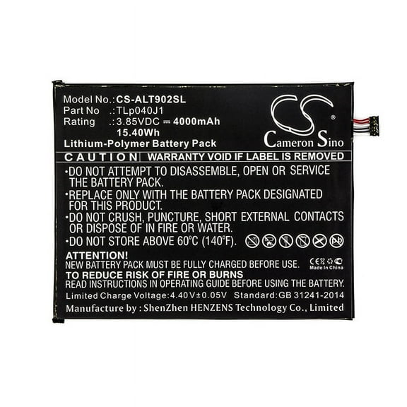 4000mAh TLp040J1 TLP040K7 Battery for Alcatel 9029Z Joy Tab 8082 A30 Tablet 9024W A30 Tablet 4G LTE