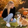 thumbnail image 5 of Halloween Pet Horn Hat, Pumpkin Devil & Viking Horn Costume Headwear, Adjustable Festive Party Photo Props for Small Medium Dogs Cats, 5 of 7