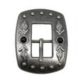 thumbnail image 2 of Horse Set of 2 Tack 3/4" Antique Nickle Finish Buckles w/ Black Stones 5836, 2 of 2