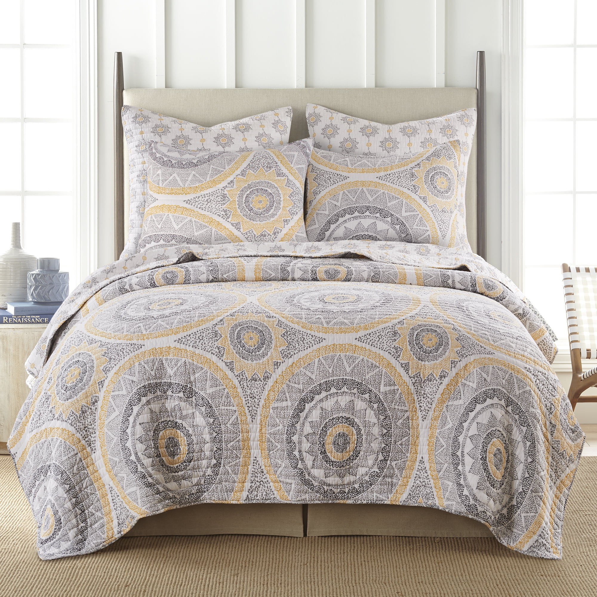 Levtex Home Luiza Ochre Quilt Set King Quilt + Two King Pillow