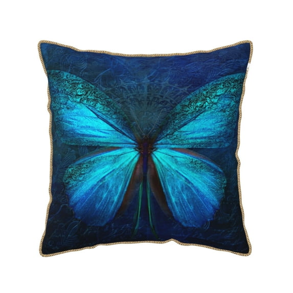 ZNDUO Throw Pillow, 20"x20" Bed Pillow and Couch Pillows - Indoor Decorative Pillows,Fantasy Lie Butterfly Throw Pillow