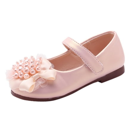

Little Girl Sandal Girl s Shoes Leather Design Pink Flower Pattern Kid Girl s Shoes Performance Single Shoes
