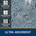 thumbnail image 3 of Wozola Chenille Bathroom Rug, Blue Ultra Soft Absorbent Bath Mat, Non-Slip Machine Washable Shower Floor Rug for Bathroom, Tub & Entryway, 24"x47", 3 of 6