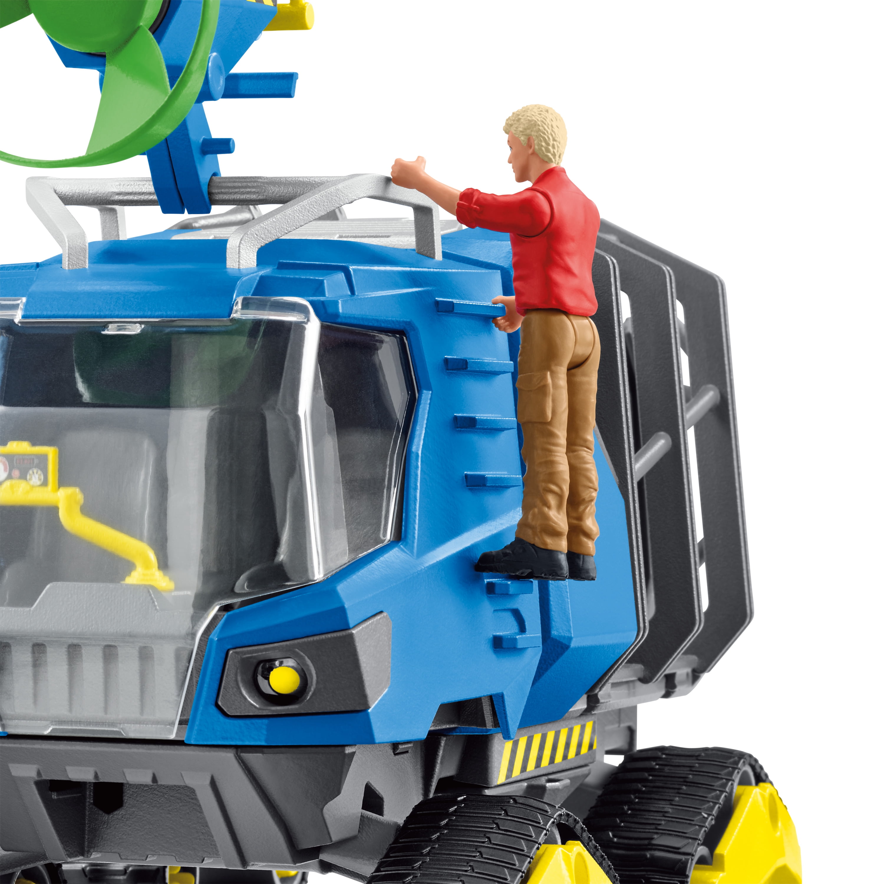 Schleich - Dinosaur: Truck Vehicle & Dakotaraptor with Scientist Figurine Playset, 53 Pcs