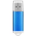 thumbnail image 1 of Clé USB 64 Go avec couvercle transparent bleu pour PC et tablette, 1 of 4