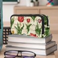 thumbnail image 6 of MUOOUM Pencil Case, Vintage Music Notes Tulip Pattern Large Capacity Pencil Pouch Stationery Pen Bag, 6 of 7
