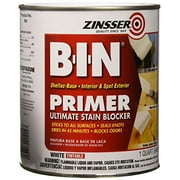 Zinsser 00904 B-I-N Pigmented Shellac Primer-Sealer & Stain Killer, White, 1 Quart