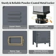 thumbnail image 4 of Spaco Metal Storage Locker with 3 Lockable Doors and Adjustable Feet, Cabinet to Storage Book, Shoes and Clothes, 4 of 8