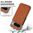 thumbnail image 6 of for Google Pixel 8 Pro Wallet Case with Card Holder RFID Blocking, Kickstand Card Slots Case, Dimaond Patterned Elegent PU Leather,Double Back Flip Magnetic Clasp and Durable Shockproof Cover,Brown, 6 of 8