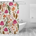 thumbnail image 2 of Mushroom Leaves Shower Curtains Waterproof Fabric Shower Curtain Bathroom with Hooks Washable Bathroom Shower Curtains 60x72 Inch Home Decor, 2 of 6