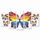 thumbnail image 1 of Cuadro Decorativo Mariposas Acuarela Colores Juego De 5 Piezas 150x80cm Ideal Para Sala Oficina Recámara Moderna, 1 of 5