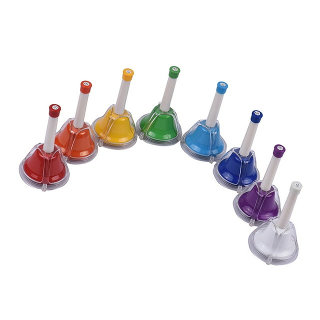 Handbell,Bell Handbell Hand Musical Musical Handbell Hand Percussion Hand Percussion Bells Kids Children Musical Bells Kit Musical Note Metal Bell Metal Bell Handbell 8 Note Metal Toy Siuke Dsfen