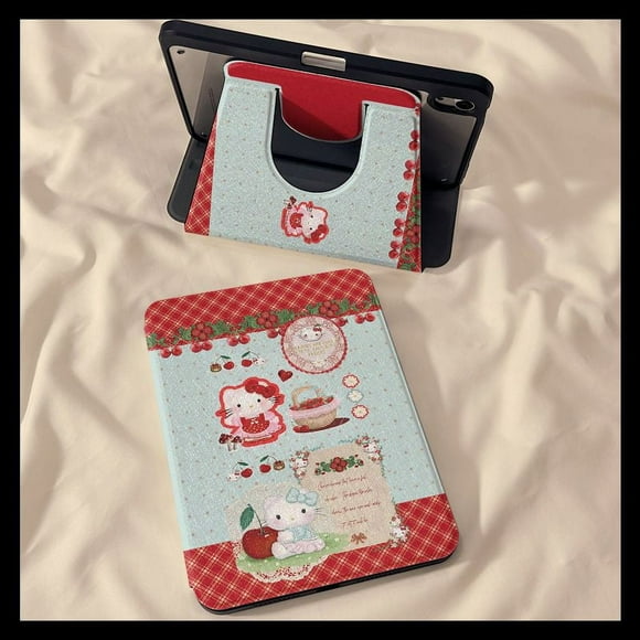 Cartoon cherry KT cat ipad10 tablet protective cover 360 rotation Air5/6 pen slot 789 acrylic 10.9