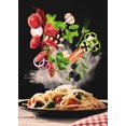 thumbnail image 3 of Deliciosa comida, rollitos de primavera, sabroso kebab, comida voladora, tazón de pollo a la naranja, póster, lienzo, pintura, arte de pared, decoración del hogar, 3 of 5
