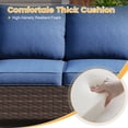 thumbnail image 6 of Vicllax 9 Pieces Wicker Patio Furniture Set 7-Seat Outdoor Conversation Set with 42" Fire Pit Table, 6 of 13