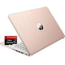 HP Stream 14" HD Thin and Light Laptop, Intel Celeron N4120, 16GB RAM, 64GB eMMC Storage, Long Battery Life, HD Webcam, HDMI, Rose Gold, Office 365 1-Year, Windows 11 S, 128GB Cuertns MicroSD