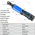thumbnail image 5 of Mistaha 12V Cordless Electric Ratchet Wrench Kit with LED Light - High Torque Power Tool for Nuts and Bolts, Ergonomic Design, Forward/Reverse Switch, 2 Batteries & Fast Charger Included, 7 Sockets,, 5 of 5