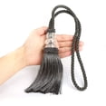 thumbnail image 4 of BEL AVENIR 4Pack Tassel Curtain Tieback Crystal Bead Charcoal Hanging Ball Rope Decoration, 4 of 5