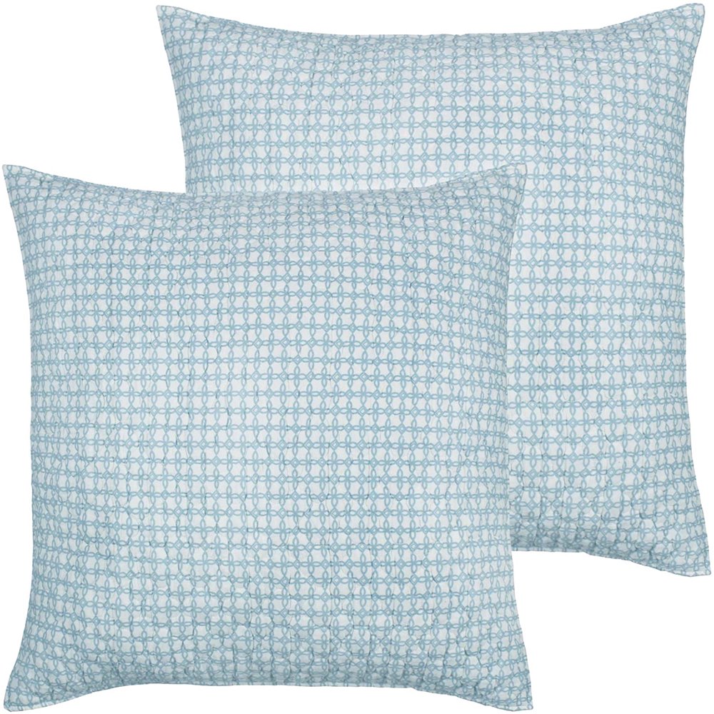 Levtex Home Angelica Spring Quilted Euro Shams Set of Two (26 x 26 in.) Blue and White