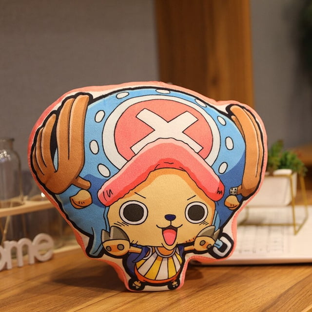 Almohada de una pieza de Luffy, Roronoa, Zoro, Sanji, Chopper, Usopp, dibujos animados, periféricos de Anime, juguetes de peluche, cojín, almohada, regalo de cumpleaños qym unisex