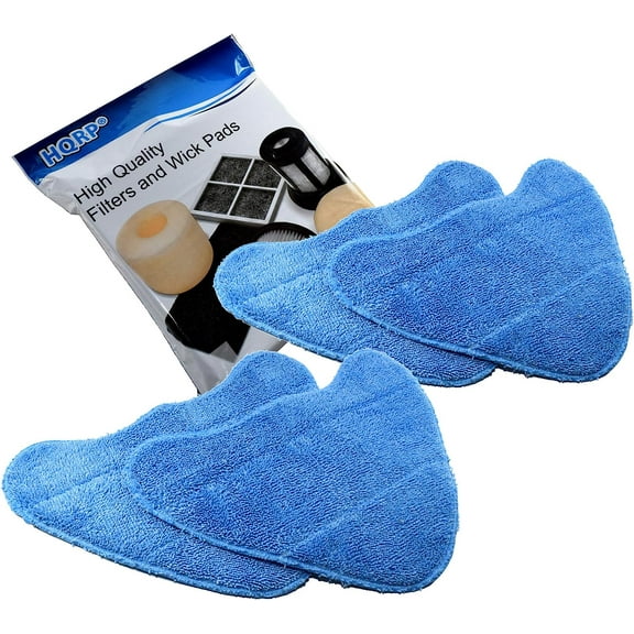 HQRP 4-pack Microfiber Steam Mop Pads compatible with Hoover part WH01000 fits WH20200 WH20201 Steam Mop, WH20300