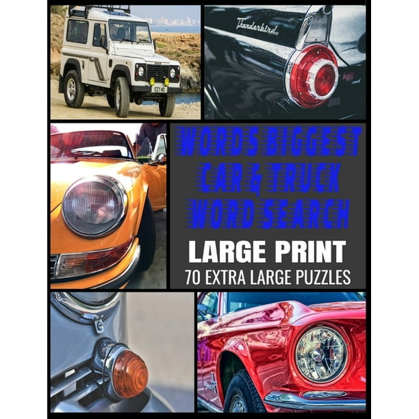 worlds biggest car truck word search all things automotive full page easy to read print